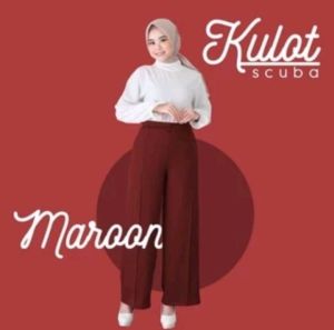 CELANA KULOT WANITA SCUBA CUBIT HIGHWAIST PREMIUM TEBAL