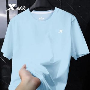 Áo thun nam Xtep dáng rộng cổ tròn tay ngắn thoáng khí nhanh khô