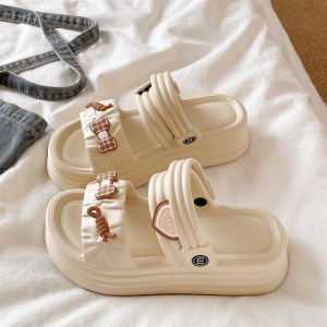 QIAOHUI | Cute Bowknot Decor Non-slip Platform Sandals