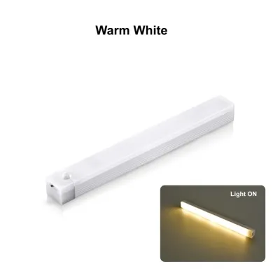 USB Rechargeable Wireless Motion Sensor LED Bar Light Induction Night Light Magnetic Cabinet Portable Cordless Lamp for Kitchen