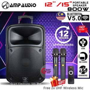 Ampaudio 12" 15" Portable Speaker 500W 800W PA System JW-123 JW-153 FM Bluetooth