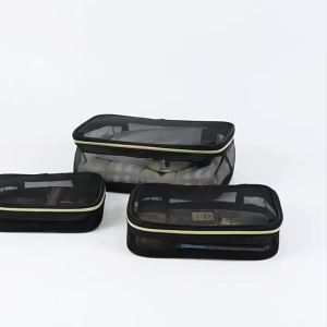 Breathable Mesh Makeup Bag Portable Toilet Wash Bags Multi-function Storage Bags Mesh Travel Cosmetic Bags Carry on Makeup Bag