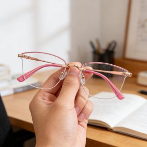 Rimless Reading Glasses for Women Anti Blue Light Reading Eyeglasses Presbyopia Glasses With Grade +100 ~ +400