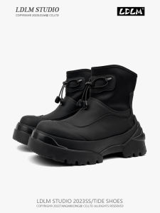 Romantic Collaborative Martin Boots with Fleece Outdoor Functional Snow Boots Thick Bottom Motorcycle Boots for Couples