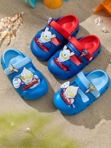Childrens Clog Shoes Summer Anti-slip Beach Slippers Ultraman Daitaro New Style Baby Toddler Cotton Slippers Comfortable Flat Heel