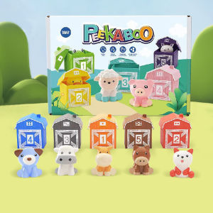 Children Animal Matching House Montessori Toys Animal Finger Puppets Color Sorting Pairing Games Thinking Training Sensory Toys