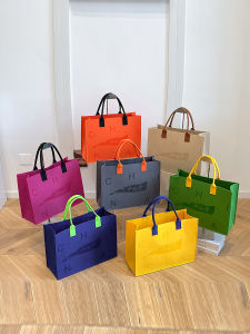 Felt Bag Handbag Customized Enterprise Logo Advertising Bag Handbag Large Capacity Gift Bag Gift Eco-friendly Bag