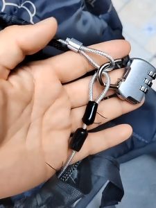 2PCS Car Clothing Password Lock Auto Cover Outdoor Protection Waterproof Water Resistant Rain Motorcycle Chain Anti-theft Locks Backpack Padlock