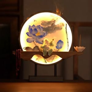 Kệ Đèn Led Trang Trí Tượng Hồng Liên Tặng Kèm Chuỗi Hạt