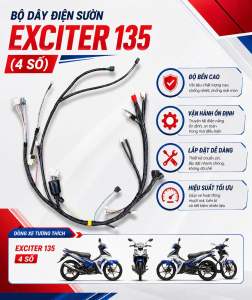 ￼BỘ DÂY ĐIỆN SƯỜN EXCITER 135 (4 SỐ)
