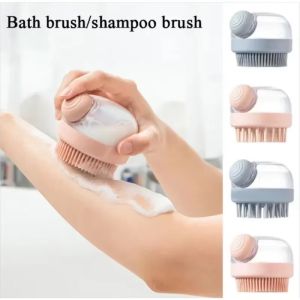 Soft Silicone Shampoo Comb Brush Liquid-Infused Hair Brush Head Cleaning Massager Pet Bathing Scalp Massager Multi-functional Body Scrub Brush