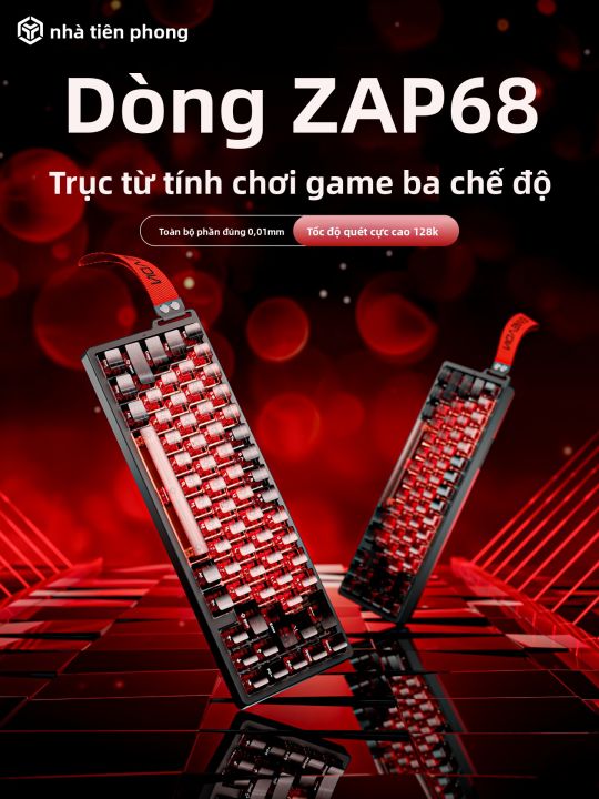 EWEADN | Bàn Phím Cơ ZAP68 Không Dây 3 Chế Độ Đèn LED Tùy Chỉnh Công ...