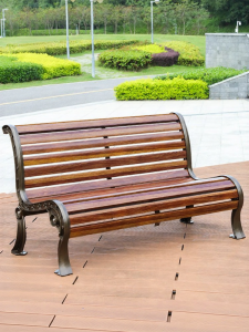 ZIYE | Outdoor Park Bench with Aluminum and Carbon Fiber Backrest Long Seat