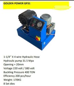 Mesin Pres Selang Hose Hydraulic Golden Power Type GP-31 Maximal Hose 1-1/4 inch Bergaransi