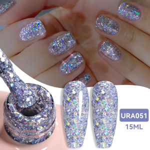 UR SUGAR 15ml Sparkling Glitter Series Gel Nail Polish Shiny Sliver Semi Permanent Soak Off UV Gel Nail Art Varnish Manicure