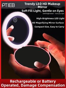 PTIEB | Portable LED Makeup Mirror Small