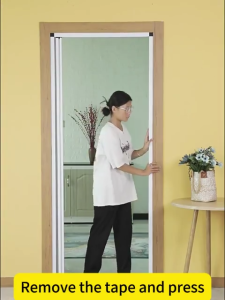 PVC Honeycomb Sliding door Thickened Frame Room Partition Door Folding Door for Home and Shop (200/210cm Height)