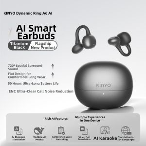 kinyo | Clip-on AI Wireless Open-ear Bone Conduction Sports Headphones