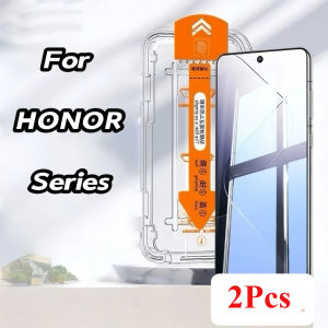 2Pc HD Tempered Glass For Honor X8C X8B A8A X7C X7B X7 X7A X6 X6A X6B X70i Screen Protector Automatic Positioning Dust-Free Film