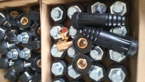 (2 cái)Cọc hàn giắc cắm máy hàn cỡ nhỏ 10 - 25 cỡ to 35 - 50