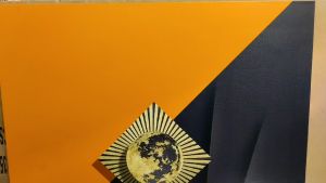 Himalaya Painting 40cmx40cm Abstract Design Frameless Waterproof Sintraboard Decorative Wall No Light