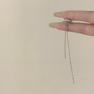 Fashionable Tassel Earring Womens Versatile Simple Design Geometric Pattern Alloy Ear Cuff Fresh out New Jewelry Accessories