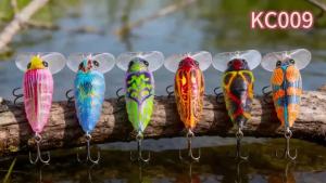 1pcs 4cm 4g Artificial Ladybug Fishing Bait Cicada Beetle Insect Wobblers Fishing Lures Topwater For Bass Carp Fishing Tackle