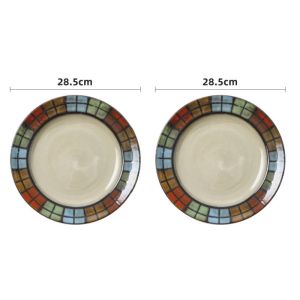 OMK American Style Stoneware Steak Plate Ceramic Dinner Plate Salah Bowl Mug Tableware Set