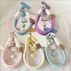 INS Universal Mobile Phone Lanyard / Cloud and Star Woven Hand-held Chain / Anti-lost Woven Phone Case Lanyard / Cute Charm Pendant Keychain