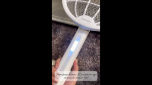 KRISBOW Raket Nyamuk LED UV Lipat Rechargeable