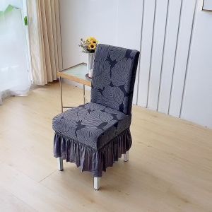 Lambswool jacquard elastic skirt chair bag chair thickened printing universal elastic anti-fouling pad