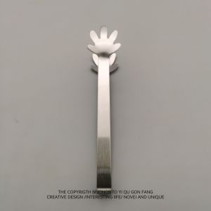 Cute Fruit Small Clip Stainless Steel Snack Clamp Handheld Sugar Cube Food Clip Small Palm Size Dirty Hands Free Ice Holder