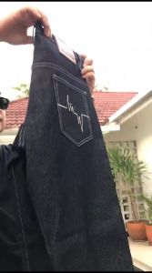 Celana Selvedge Panjang Pria Denim Accent 15 Oz