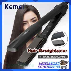 Kemei Hair Straightener Professional Styling Tools Flat Iron Negative Ion EU Plug Hair Straighting Curler Iron for Woman Hair Care KM-329