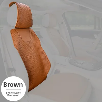 MRTREE | Breathable Perforated Nappa Leather Full-coverage Car Seat Cushion White