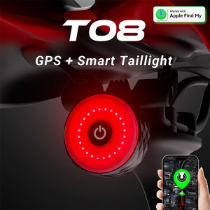 CYCLAMI Bicycle GPS Tail Light Smart Brake Sensing Rear Bike Light Aluminum Waterproof Type-C MTB Road Warning Cycling Taillight