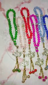 Tasbih 33 butir kristal liontin Allah custom nama