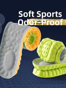 XIANZHAO | Agrim Soft Anti-Odor Sports Shoe Insoles Mens High Elastic Sweat Absorbent Breathable Long Wear Comfortable Standing All Day