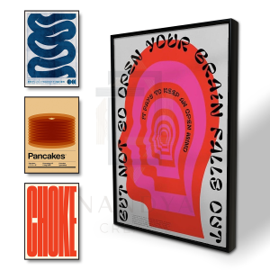 Nandya Creates - Hiasan Dinding Aesthetic Frame Block Abstract Wall Art Minimalis / Dekorasi