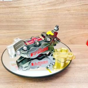 Heo Dầu Frando 4 Pis Màu xám + Pad CNC Raider/Satria đĩa 260/267mm