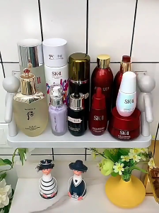 Toothbrush Holder Organizer Kitchen Racks Organizer Bathroom set Diya Wall Hanging Bathroom Human Hook Rack Floating Wall Ledge Shelf Suction