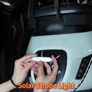 KEVANLY | 1X Mini LED Solar Power Car Anti Rear End Collision LED Flashing Light No Wiring Car Electric Motorcycle Anti-Theft Caution Lamp
