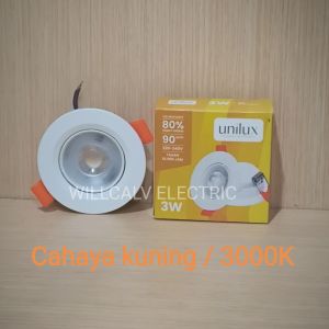 UNILUX lampu Downlight LED spotlight 3w cahaya putih 6500K / cahaya kuning 3000K