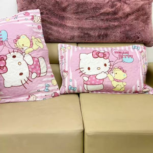Kitty Ballon L.P Printed - [Pillowcase only] 2PCS Premium Character Pillowcases - Queen-18"x28"inches