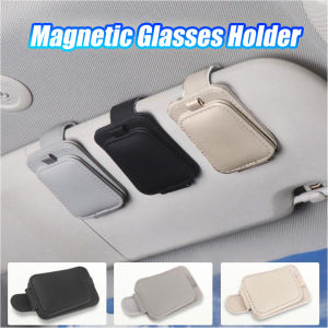 Magnetic Car Sunglasses Holder Stable Strong Magnet Sun Visor Glasses Clip Durable Wear-Resistant Auto Glasses Clip Universal