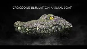 RC Boat Simulation Crocodile Head 2.4G Remote Control Joke Alligator Decoy Electric Toys Summer Water Spoof robot Toys gift
