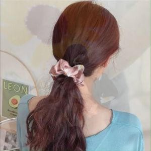 IKAT RAMBUT WANITA DEWASA KOREA SCRUNCHIE AKSESORIS RAMBUT PEREMPUAN MOTIF BUNGA AK51