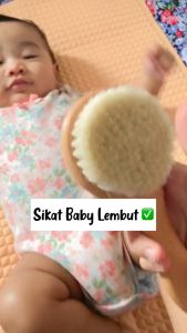 *WOODEN BABY HAIR BRUSH* Soft Goat Bristles Comb /Sikat Bulu Kambing Baby / Sikat Kanak Kanak lembut