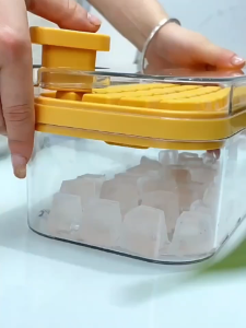 【Big Sale】68 Pcs Ice Cube Mold Tray With Lid Effortless Ice Release And Stackable Design And Bin 2 Pack Ice Cube Trays For Freezer 68 Pcs Ice Cube Mold