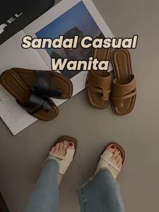 YooWoo Sandal Jepit Jempol Wanita / Sandal Wanita / Sandal Tali / Sandal Jepit Kulit Sintesis / Sandal Anti slip Korean Style